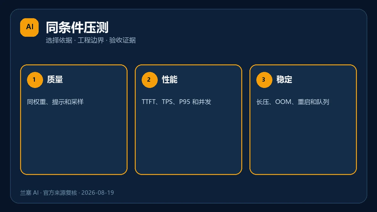 NIM vLLM TGI 同权重同硬件质量性能稳定性压测方法